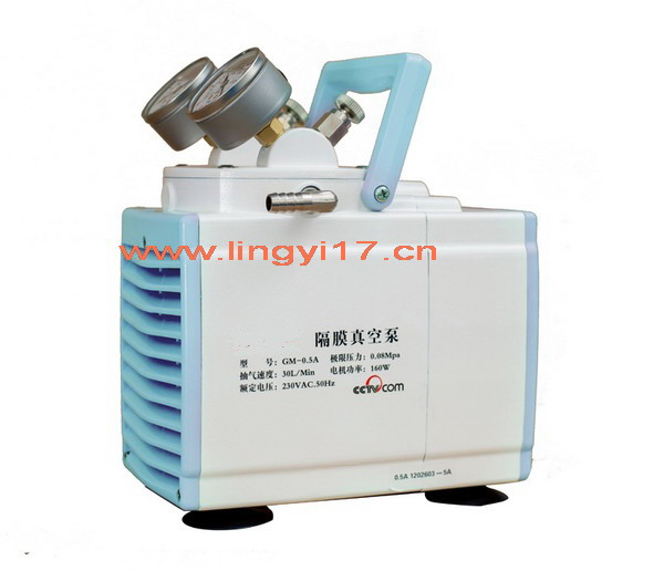 隔膜真空泵GM-0.5A，抽氣速度30L/Min