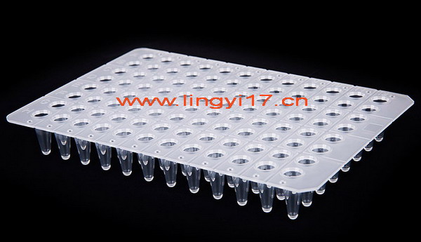 0.1ml無裙邊96孔PCR板LB1000，透明，15板/盒，10盒/箱，用于Bio-Rad iQ5，ABI 7500fast