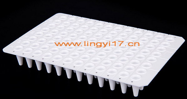 0.1ml無裙邊96孔PCR板LB1001，白色，15板/盒，10盒/箱，用于Bio-Rad iQ5，ABI 7500fast