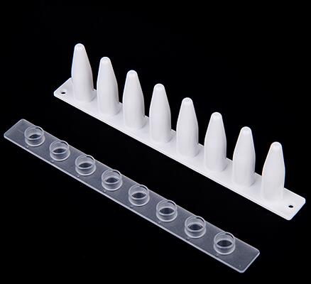 0.2mlPCR八連管含蓋LG0011,白色，用于ABI、Bio-rad伯樂(lè)和Roche羅氏