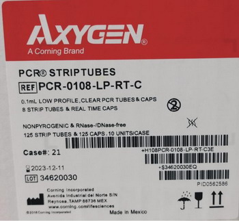 Axygen愛(ài)思進(jìn)進(jìn)口，0.1mL透明八連管和八聯(lián)管蓋，PCR-0108-LP-RT-C