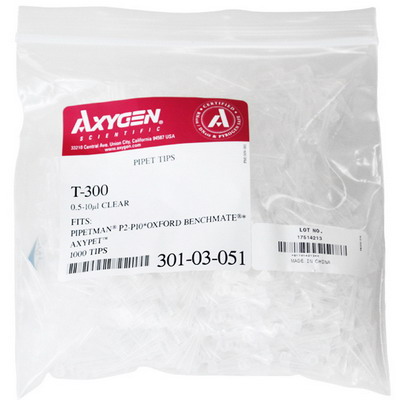 愛思進10µL袋裝透明吸頭，不帶濾芯T-300